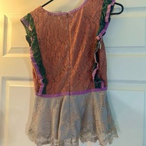 Vintage lace shirt. Amazing detail and coloring. Made by sugar+lips